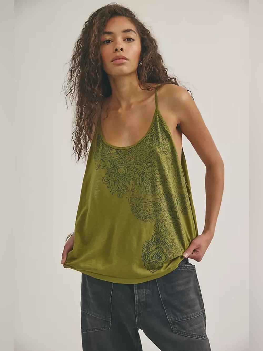 NWT! FP Free People Ragabond Heirloom Tank Sz Large
